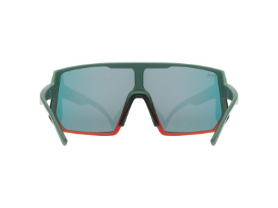 uvex Sportstyle 235 glasses, moss green grapefruit mat/mirror red
