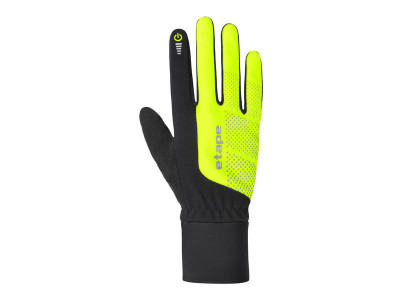 Etape Skin WS rukavice, černá/žlutá fluo