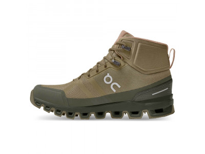 Wodoodporne damskie buty outdoorowe On Cloudrock olive green/trzcinowym