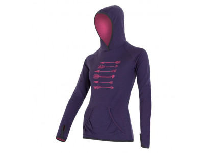 Sensor Merino Upper Arrows women&#39;s sweatshirt, purple