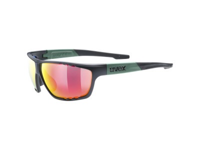 uvex Sportstyle 706 glasses, Black Moss Mat/Mirror Red