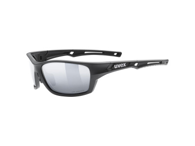 uvex Sportstyle 232 P glasses, Black Mat Red/Polavision Mirror Red