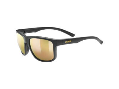 uvex Sportstyle 312 glasses, black mat gold/mirror gold s3