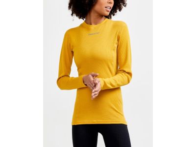 Damska koszulka Craft PRO Wool Extreme w kolorze żółtym