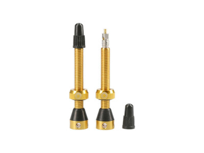 Tubolight tubeless valves, ball valve 50 mm, gold