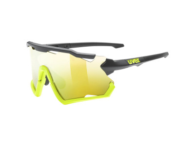 UVEX Sportstyle 228 okuliare Black Lime Mat/Mirror Yellow 