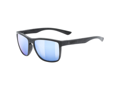 uvex LGL Ocean 2 P glasses, Black Mat/Mirror Blue