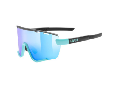 uvex Sportstyle 236 S glasses, Aqua Black Mat/Mirror Blue
