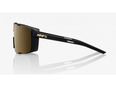 100% okulary Eastcraft Soft Tact z czarnymi miękkimi złotymi lustrzanymi soczewkami
