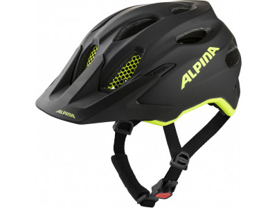 ALPINA Carapax JR Flash cyklistická přilba černá-neon žlutá mat