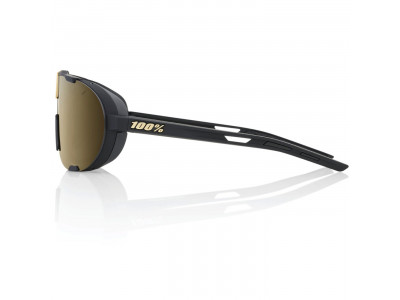 100% Westcraft cyklistické okuliare Soft Tact Black/Soft Gold Mirror Lens