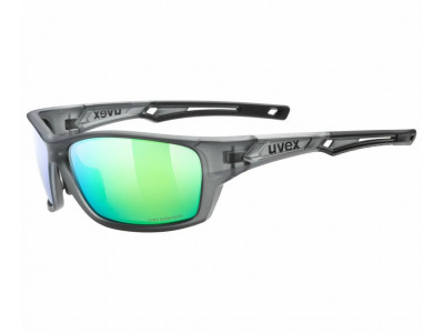uvex Sportstyle 232 P glasses Smoke Mat/Polavision Mirror Green