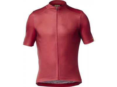 Męska koszulka rowerowa Mavic Cosmic Pro Graphic z krótkim rękawem Haute w kolorze czerwonym