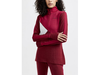 T-shirt damski CRAFT ADV Nordic Wool H, czerwony
