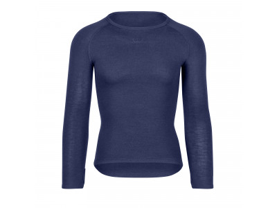 Isadore Herren-Unterhemd 100% Merino LS Baselayer Maritime Blue, lila