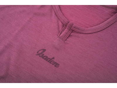 Tricou Isadore 100% Merino SL pentru bărbați Crushed Berry, roz