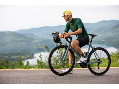 Isadore pánský cyklistický dres Signature Climber&#39;s Angliru, zelený