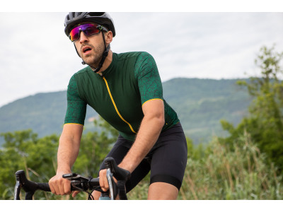 Isadore pánský cyklistický dres Signature Climber&#39;s Angliru, zelený