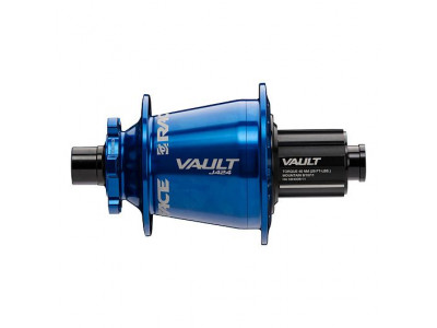 Race Face Vault Boost 424J rear hub, 6-hole, 32-hole, 12x148mm, Sram XD, blue