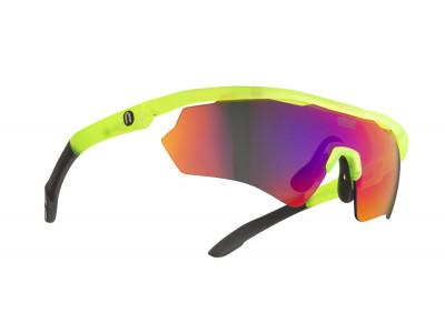 STORM neon glasses, CRYSTAL YELLOW frame, FAST RED glasses