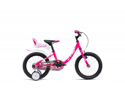CTM MARRY 16 detský bicykel, matná ružová/biela