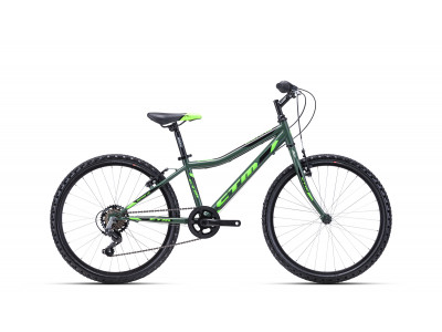 CTM BERRY 1.0 24 detský bicykel, chrómová zelená/limetková