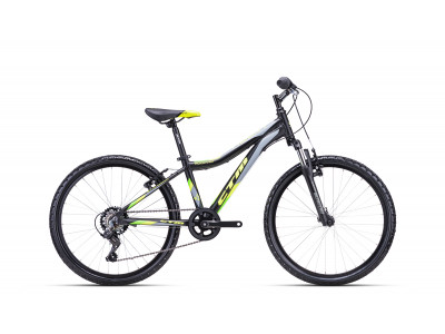 CTM ROCKY 2.0 24 children&#39;s bike, matte black/yellow