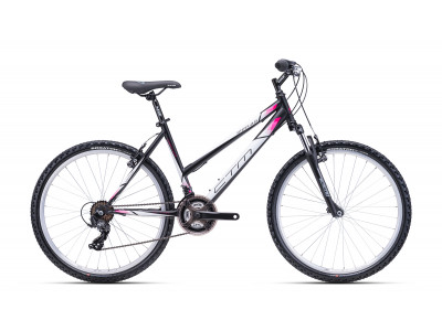 CTM STEFI 2.0 26 dámsky bicykel, matná čierna/ružová