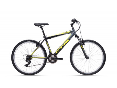 CTM AXON 26 bicykel, matná čierna/limetková