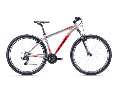 CTM REIN 1.0  29 bicykel, matná sivá/červená