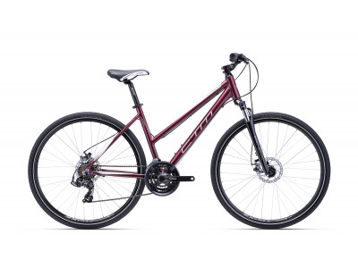 Bicicleta de dama CTM MAXIMA 2.0, rosu mat/gri