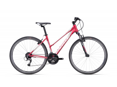 CTM BORA 1.0 28 dámsky bicykel, matná červená/sivá