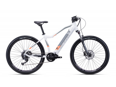 CTM RUBY 27.5 női elektromos kerékpár, fehér/narancssárga