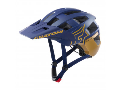 Cratoni AllSet Pro helmet, matte blue/gold