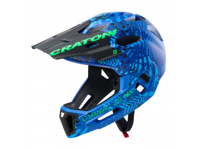Cratoni C-Maniac 2.0 MX Helmet, Blue/Green/Matte
