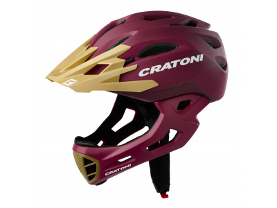 Cratoni C-Maniac helmet plum-gold matt