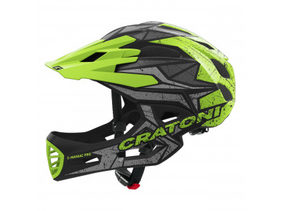 Cratoni C-MANIAC Pro helmet, black/grey/lime matt