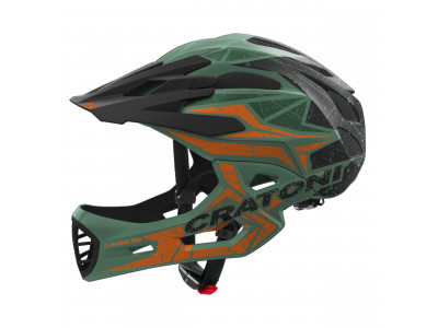 Cratoni C-Maniac Pro Helm, grün/schwarz/orange matt