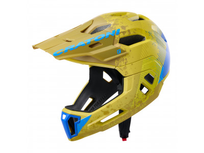 Cratoni C-Maniac 2.0 MX Helmet, Yellow/Blue/Matte