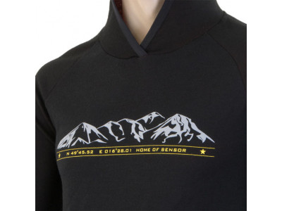 Sensor Merino Upper Mountains Sweatshirt, schwarz