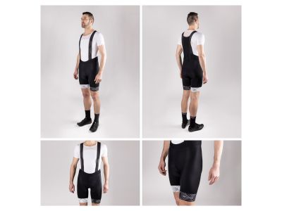 FORCE Vision bib shorts, black/white