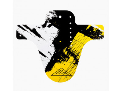 Przedni błotnik Azonic Splatter Logo w kolorze czarno-żółto-białym