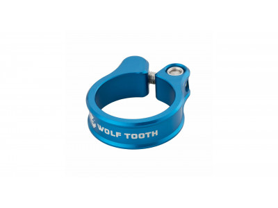 Wolf Tooth saddle clamp, 34.9 mm, blue