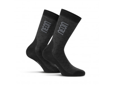 Neon 3D socks, black/grey
