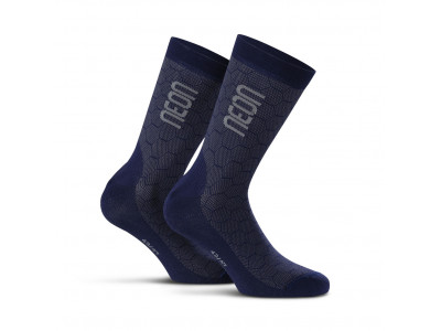 Neon 3D socks, light blue/blue
