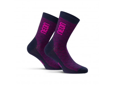 Neon ponožky NEON 3D Purple Fluo Blue