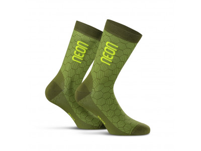 Neon 3D ponožky, žlutá fluo/green fluo