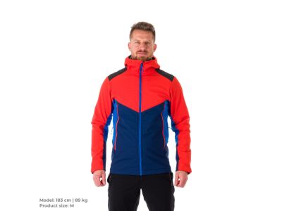 Jachetă softshell Northfinder DYLAN, roșu/albastru