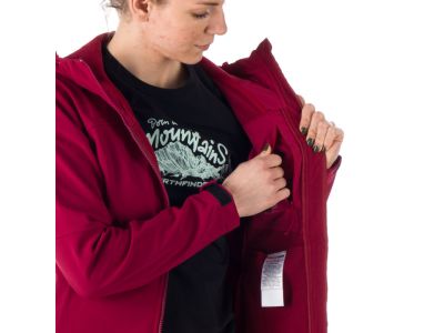 Damska kurtka softshell Northfinder ASHLEE w kolorze wiśniowy czerwonym
