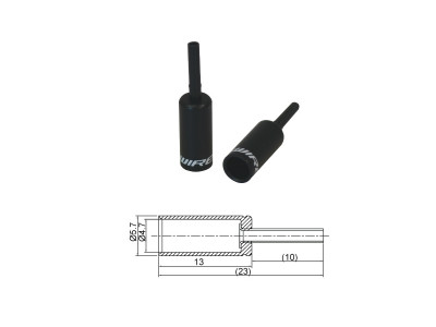 Jagwire BOT258BJ cable end with protection, Al, 4.5mm, black